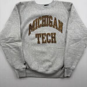 Vintage Michigan Tech University Sweatshirt Mens XL Gray